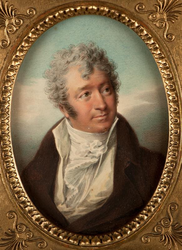 Carl Hummel-Bourdon - Podobizna muže v hnědém kabátě (Portrét knížete Schwarzenberga)