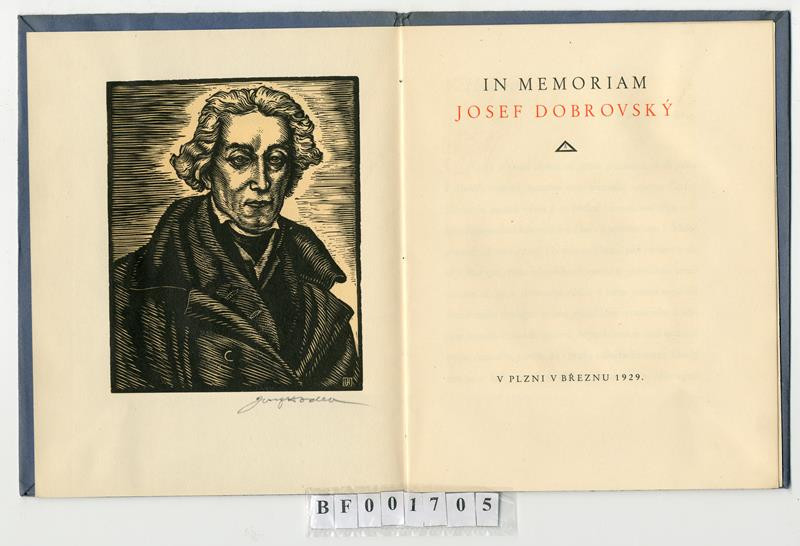 neurčený autor, Josef Hodek - In memoriam Josef Dobrovský