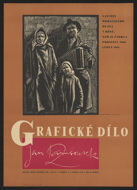 Antonín Jero - Grafické dílo Jan  Rambousek, Galerie Moravského muze a v Brně prosinec 1960-leden 1961