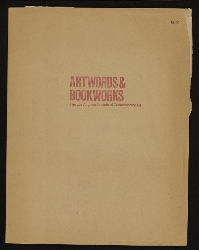 Los Angeles Institute of Contemporaty Art (LAICA) - Artwords & Bookworks: an exhibition of recent artists´books and ephemera. 28 February-30 March 1978. Homage to Judith Hoffberg. The Mailbox is a Museum. Imagezine Vol.1 No 4 La;