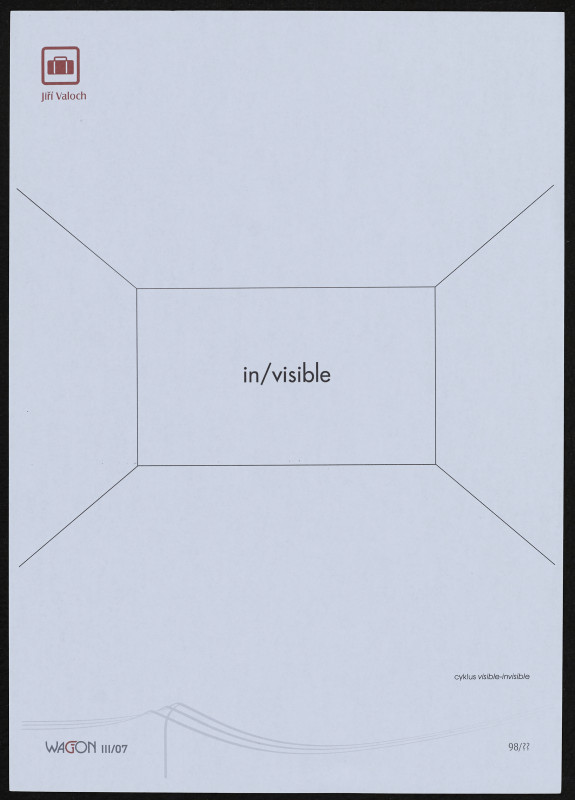 Jiří Valoch - z cyklu visible - invisible (návrh na textovou instalaci)