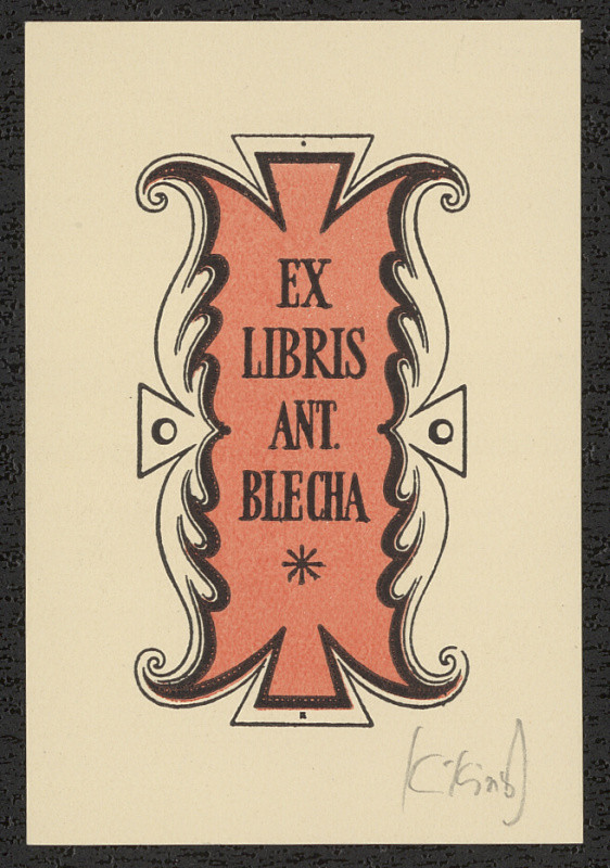 Karel Kinský - Ex libris Ant. Blecha