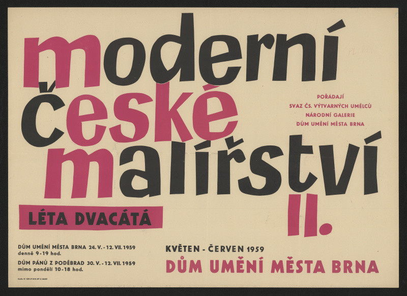 Jan Kotík - Moderní české malířství (léta 20.), Dům umění m.Brna a Dům pánů z Poděbrad