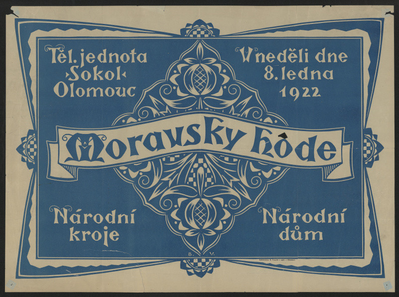 signatura BV - Moravský hode. Sokol Olomouc 1922