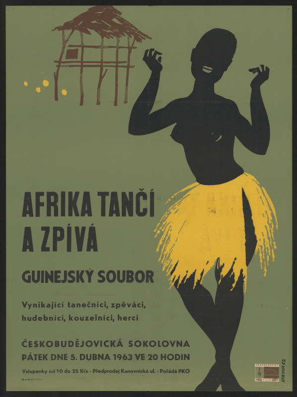 Berthold Strych - Afrika tančí a zpívá. Guinejský soubor. Pragokoncert ČSR Čes. Budějovice 1963