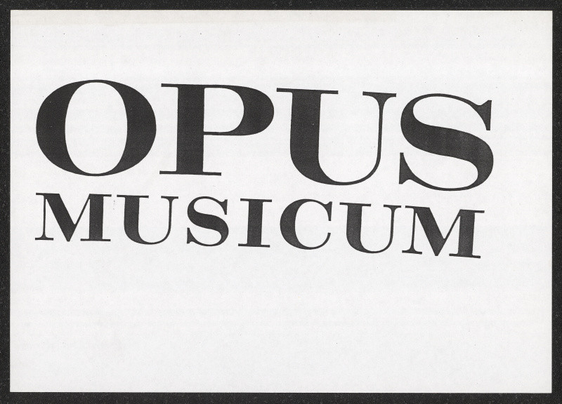 Jiří Rathouský - Logo pro časopis Opus Musicum