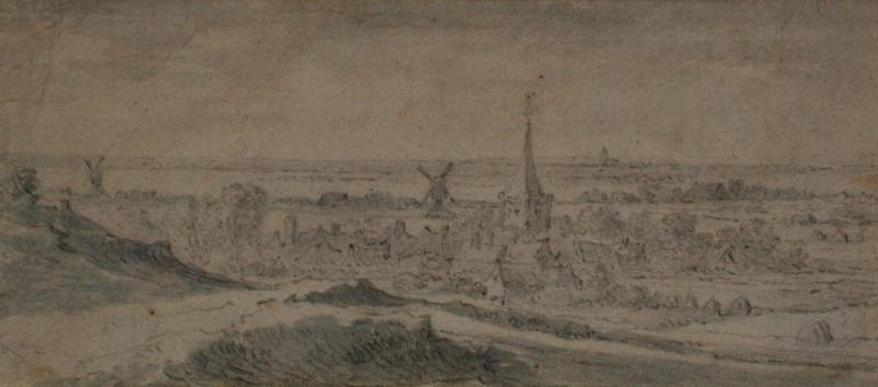 Jacob Salomonsz van Ruysdael - okruh - Pohled na věž v krajině