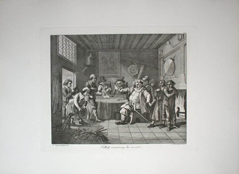 Ernst Ludwig Riepenhausen - Falstaff examining his recruits. in Hogarths Werke