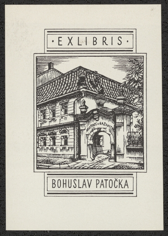 Karel Kinský - Ex libris Bohuslav Patočka