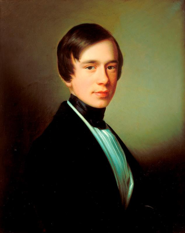 Anton Einsle - Podobizna mladého muže (Josef Eichhoff, 1822 - 1897)