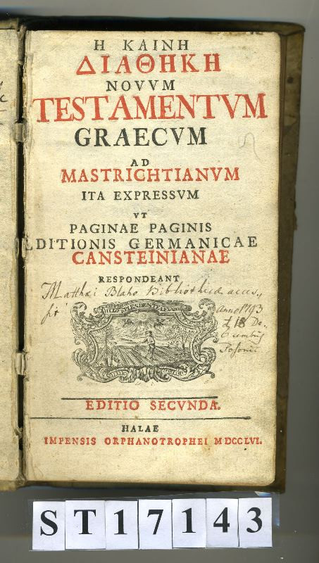 neznámý autor - É Kainé Diathéké Novum Testamentum Graecum