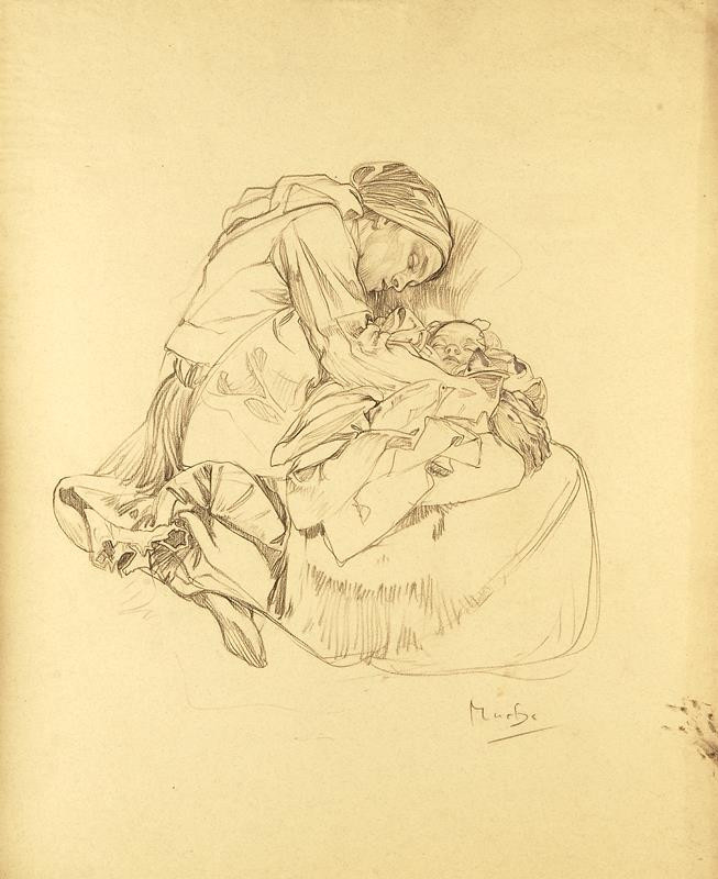 Alfons Mucha - Studie k Blahoslaveným lkajícím