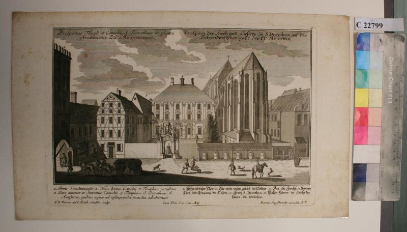 Johann Matthias Steidlin - Prospect  der  Kirch  und  Klosters  zu  S.  Dorothea