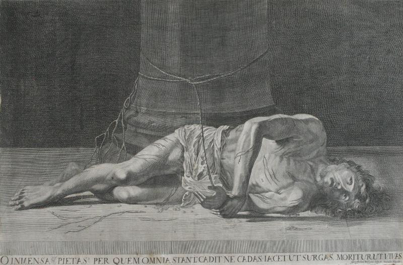 Georg Andreas Wolfgang - Zbičovaný Kristus ležící u sloupu