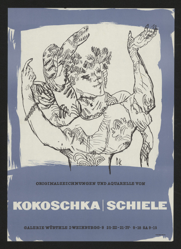 neznámý - Originalzeichnungen und Aquarelle von Kokoschka - Schiele, Galerie Würthle I. - Weihburg