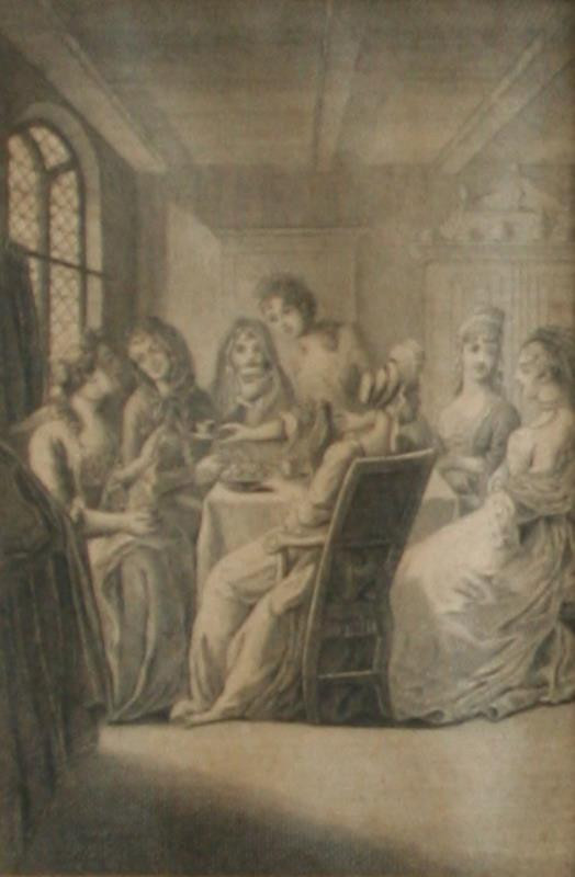 roz. Chodowiecki, Susanne (Suzette) Henry - Nachmittag und Hochmittag, čís. graf. Sonntag 1701