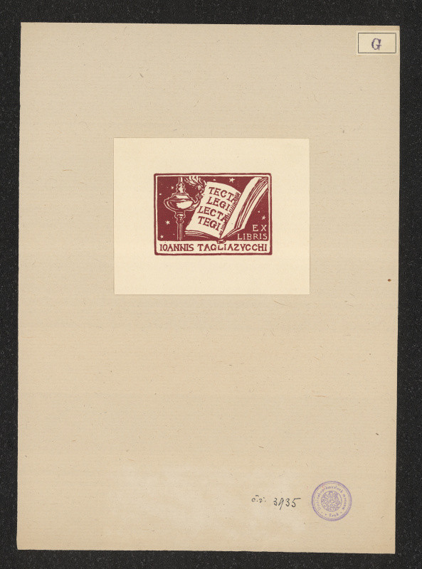 Giusti - Ex libris Joannis Tagliazycchi