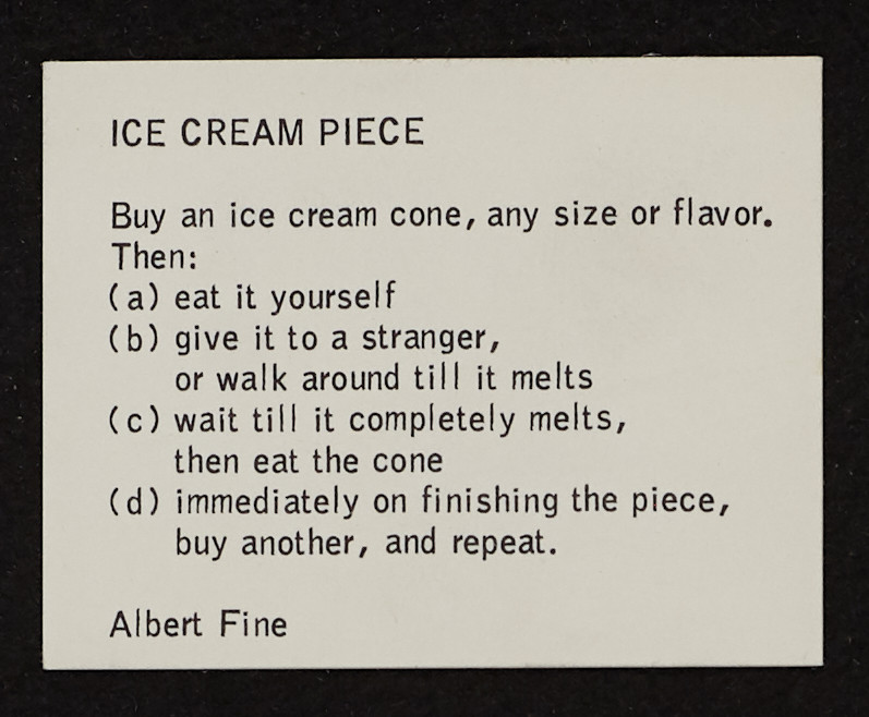 Albert M. Fine - Ice Cream Piece from Flux Year Box 2