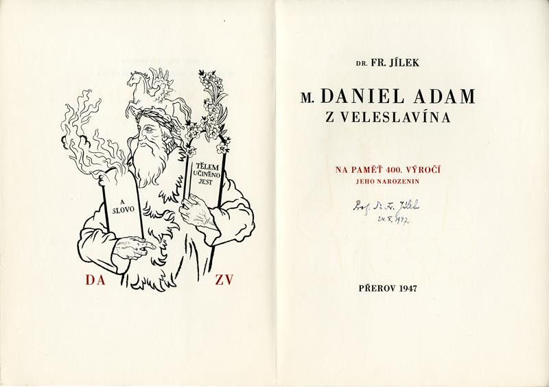 Daniel Adam z Veleslavína, František Jílek, Bohumil Krs - M. Daniel Adam z Veleslavína