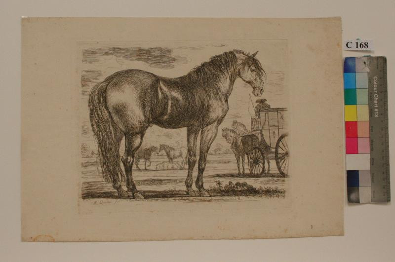 Martin Ferdinand Chvátal (Quatal) - Kůň a kočár