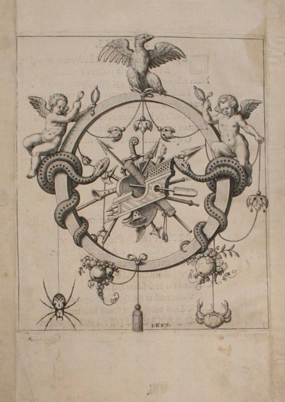 Theodor de Bry - Písmeno O v ornamentu