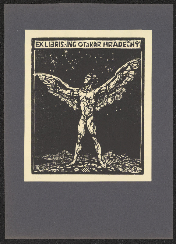 Rudolf Adámek - Ex libris Ing.Otakar Hradečný