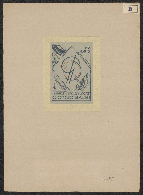 Dardo Bataglini - Exlibris Giorgio Balbi