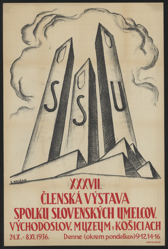 Ĺudovít (Ĺudo) Križan - XXXVII. členská výstava spolku slovenských umelcov, Východoslovenské múzeum v Košiciach 1936