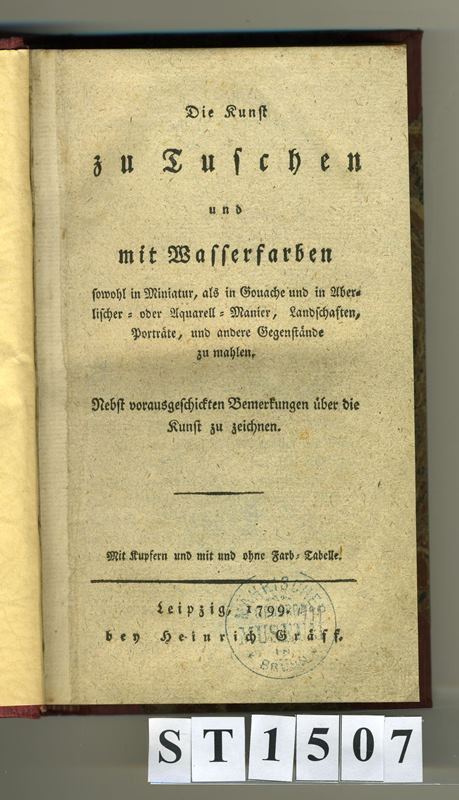 neurčený autor, Heinrich Gräff - Die Kunst zu Tuschen und mit  Wasserfarben
