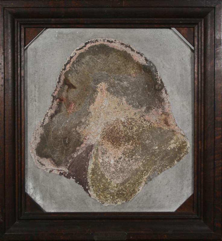 Josef Stern - Mužská hlava - fragment nástěnné malby