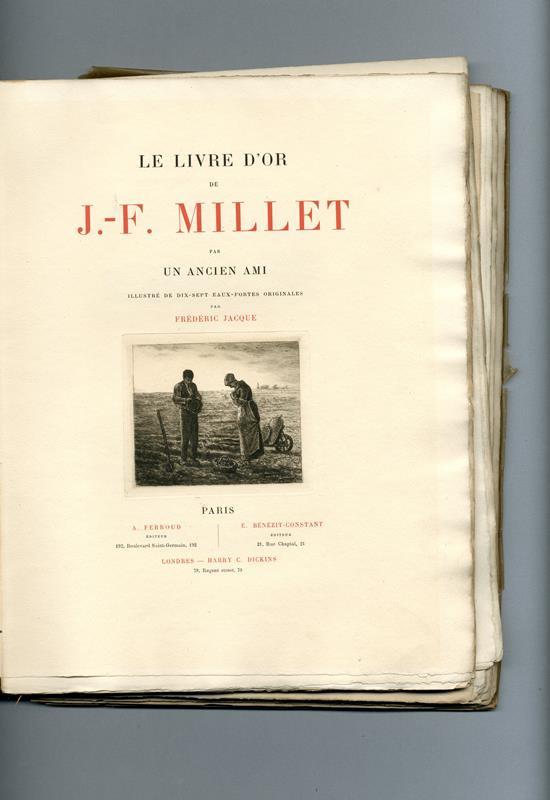 Fréderic Jacque, neurčený autor - Le livre d´or de J. - F. Millet