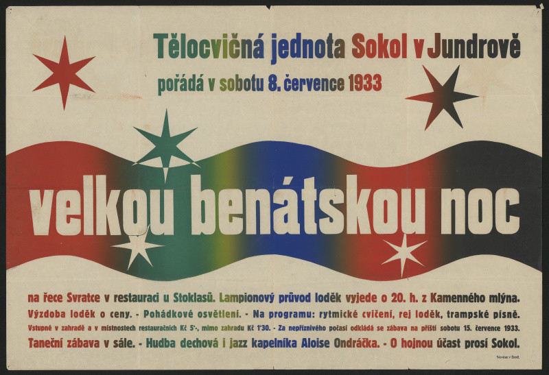 Antonín Jero - TV jednota Sokol v Jundrově pořádá velkou benátskou noc