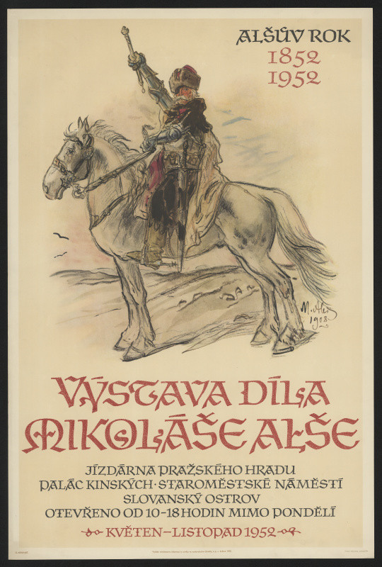 Oldřich Menhart - Alšův rok 1852-1952, výstava díla mikoláše Alše ...1952