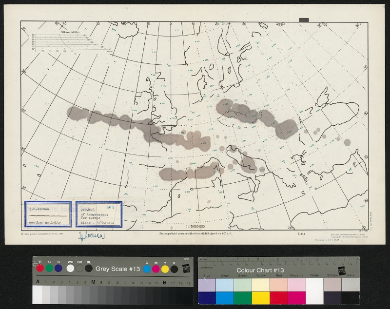 Jiří Hynek Kocman - Weather Activity : Project of temperature for Europe black - 37°C