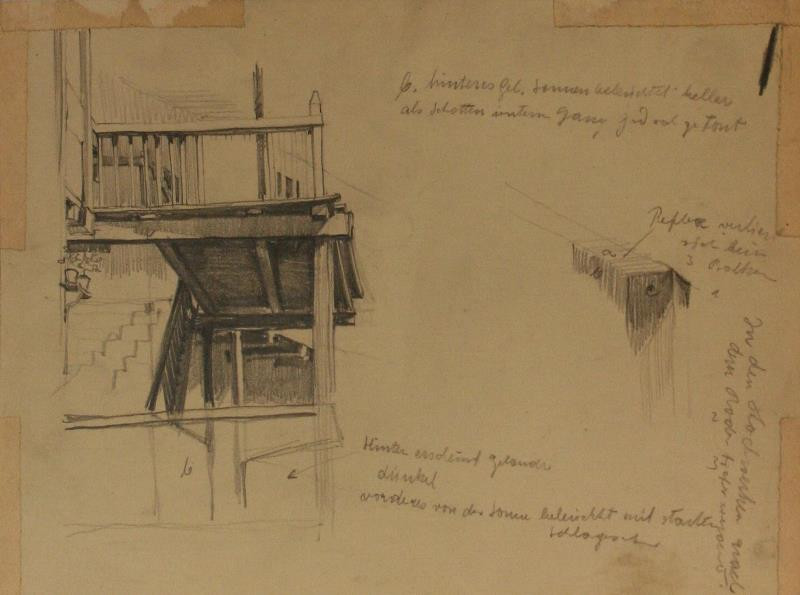 Rudolf Leger - Studie dřevěného schodiště