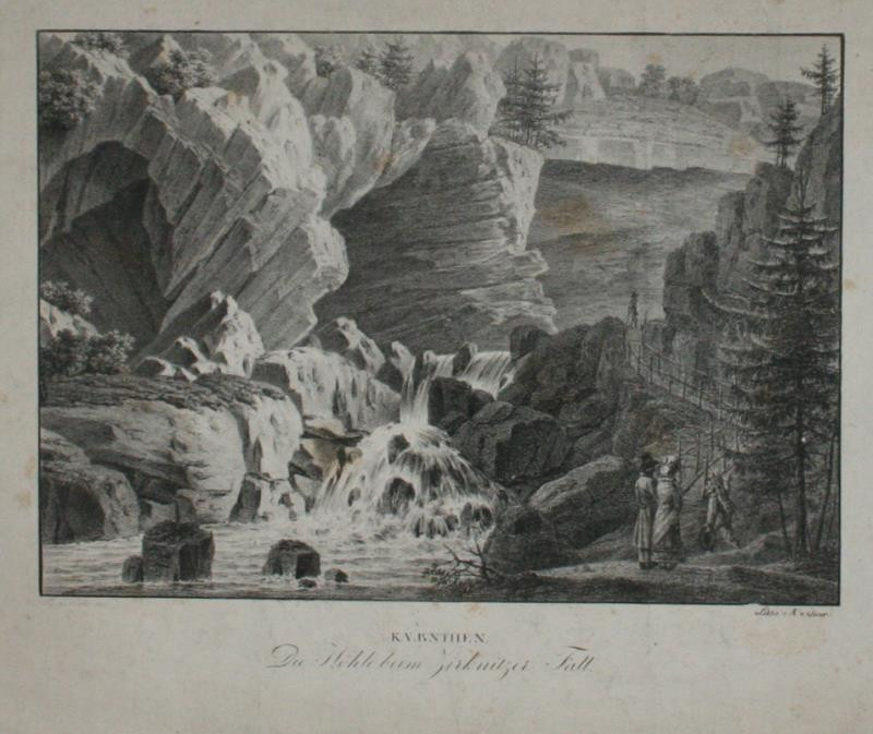 Alois von Saar - Kaernthen - Die Höhle beim Zirknitzer Fall