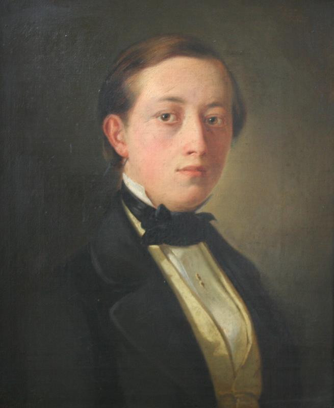 Friedrich Gottlieb Berger - Portrét mladého muže ve světlé vestě
