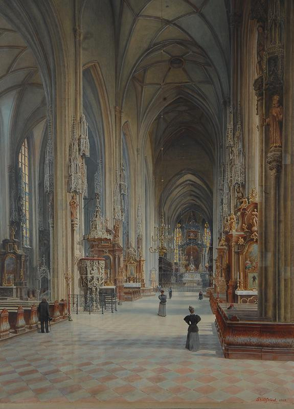 Raimund Stillfried von Rathenicz - Interiér dómu sv. Štěpána ve Vídni