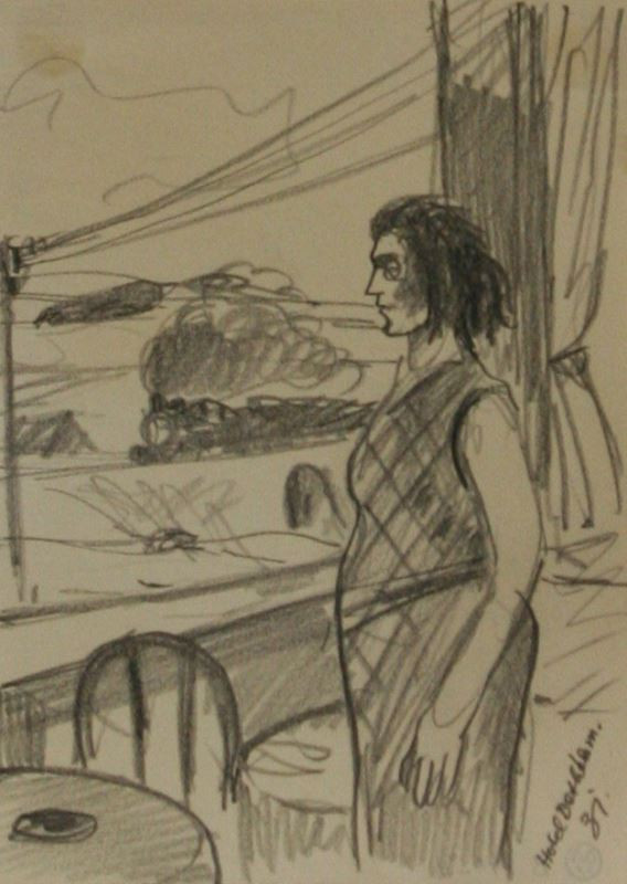Jan Konůpek - Hotel Bethlém - žena z okna pozoruje vlak