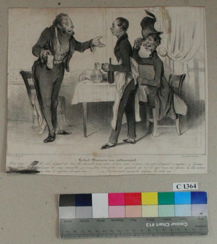 Honoré Daumier - Robert  Macaraire  an  restaurant
