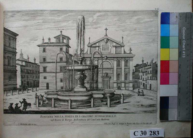 Giovanni Battista Falda - Fontana nella Piarra di S.Giac. Scossacanallo