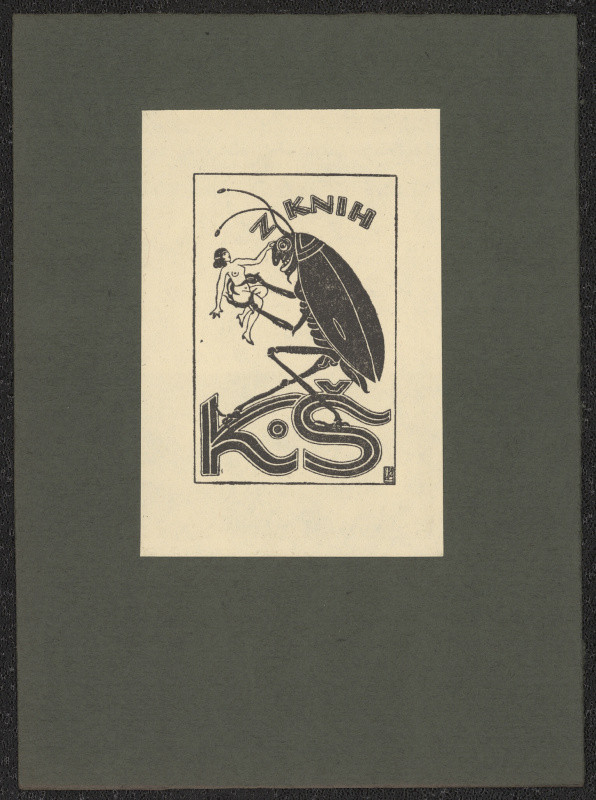 Leo Brož - Z knih K.Š. (Šváb). in Groteskní ex-libris Leo Brože 1920-24