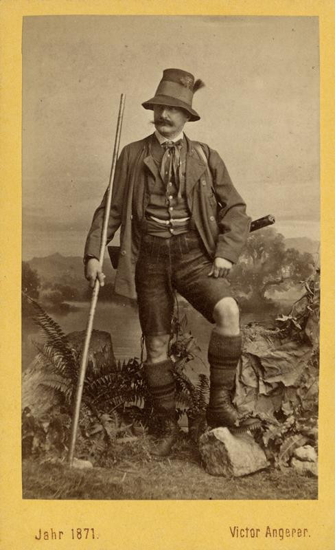 neurčený autor - Podobizna muže v loveckém obleku