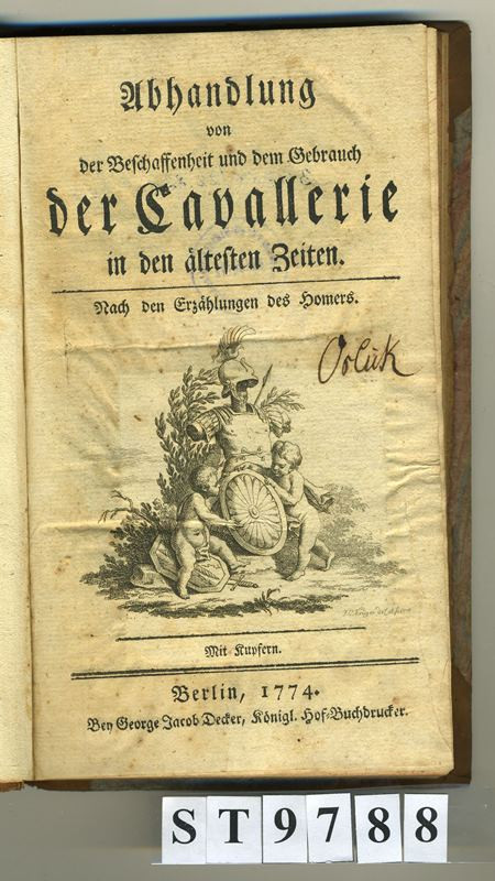 neurčený autor, George Jacob Decker - Abhandlung von der Beschaffenheit und dem Gebrauch der Cavallerie in den ältesten Zeiten