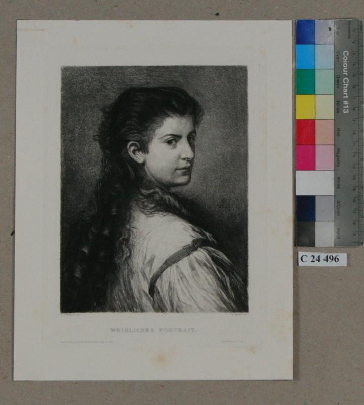 Wilhelm Hecht - Ženský  portrét,  1867