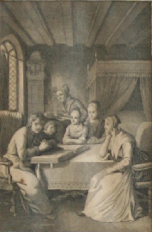 roz. Chodowiecki, Susanne (Suzette) Henry - Die Morgenaudacht, čís. graf. Sonntag 1701