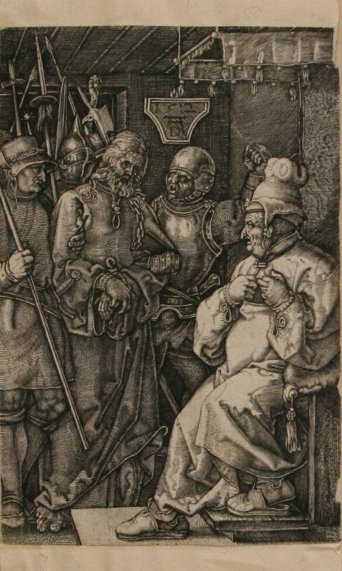 Albrecht Dürer - Kristus před Kaifášem