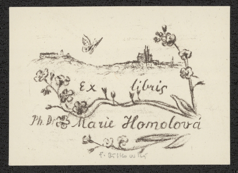 František Bílkovský - Exlibris PHDr. Marie Homolová