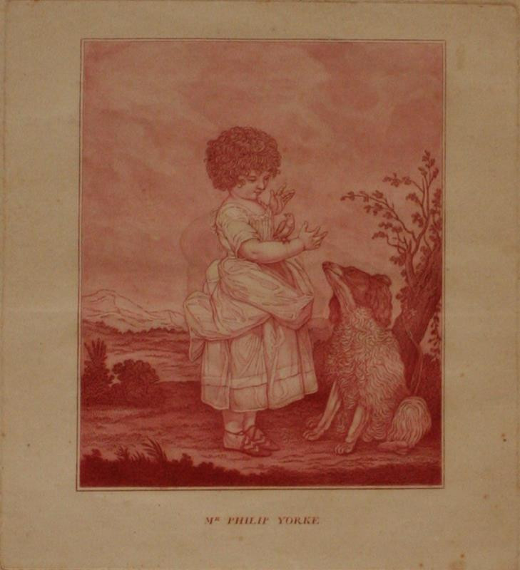 neurčený autor - Děvčátko s ptáčkem a psem
