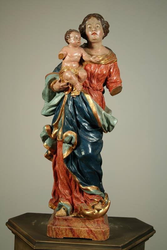 neznámý sochař středoevropský - Madona s dítětem, Ježíškem